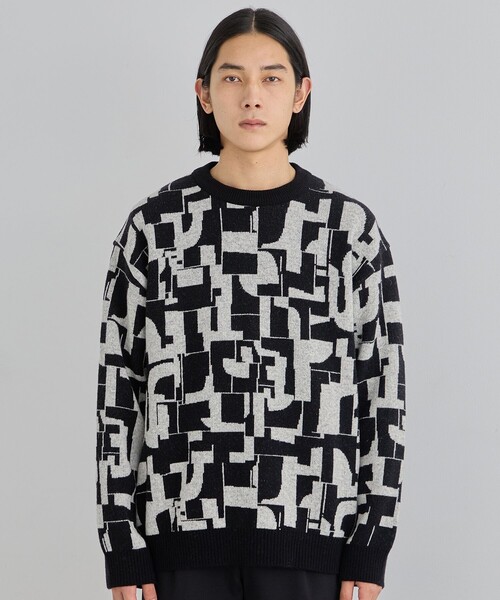 UNITED TOKYO ニット GEOMETRIC クルーネックニット メンズ UNITED TOKYO セーター ニット GEOMETRIC クルーネックニット