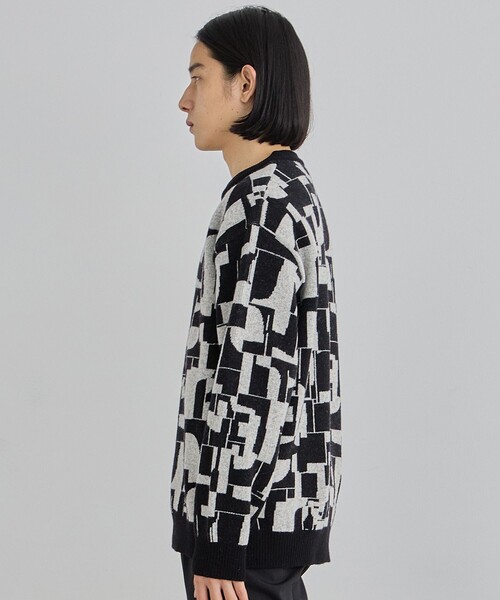 UNITED TOKYO ニット GEOMETRIC クルーネックニット メンズ UNITED TOKYO セーター ニット GEOMETRIC クルーネックニット