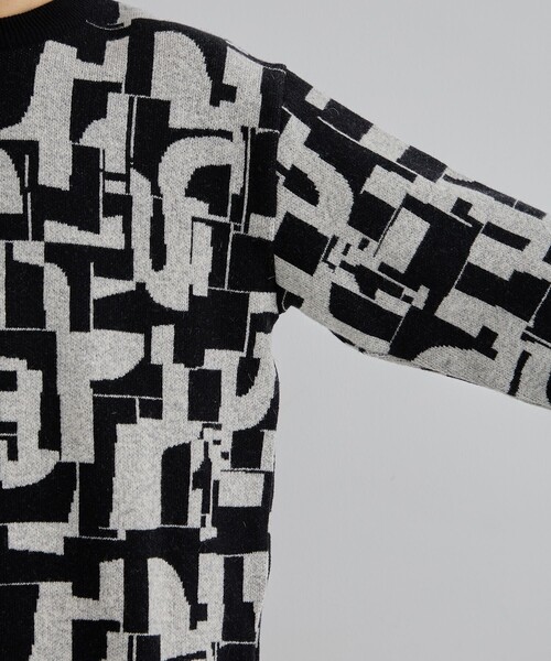 UNITED TOKYO セーター ニット GEOMETRIC クルーネックニット