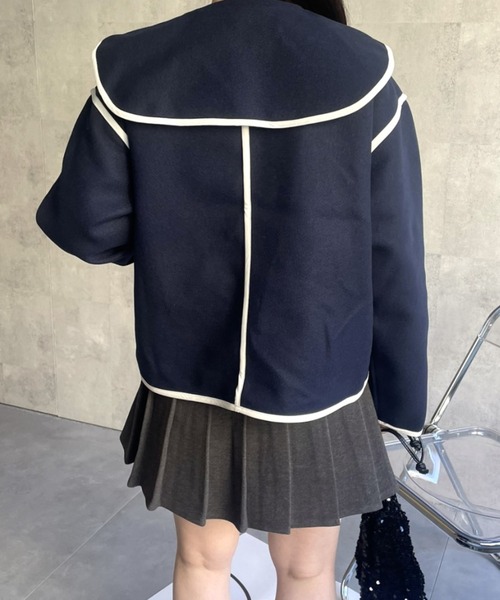 LACーVERT コート アウター 「2WAY」つけ襟 パイピングフェルト