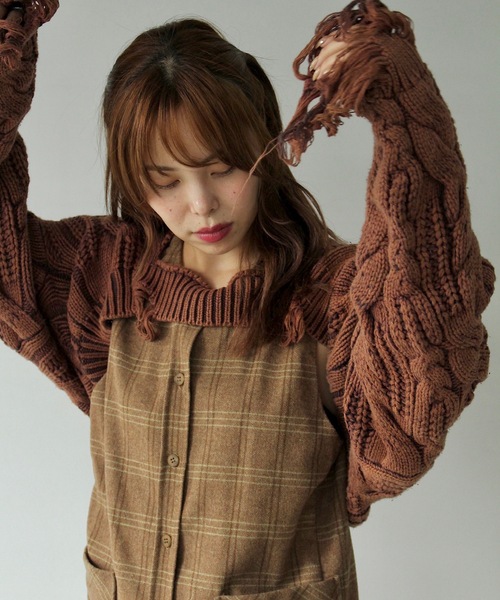 SANSeLF（サンセルフ） ワンピース スリーブレスチェックワンピース 