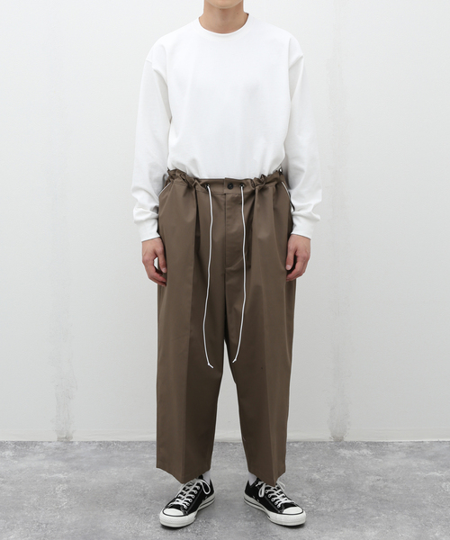 CAMIEL FORTGENS ブラウン M CAMIEL FORTGENS スラックス / BIG PANTS COTTON/POLY TWILL BRO