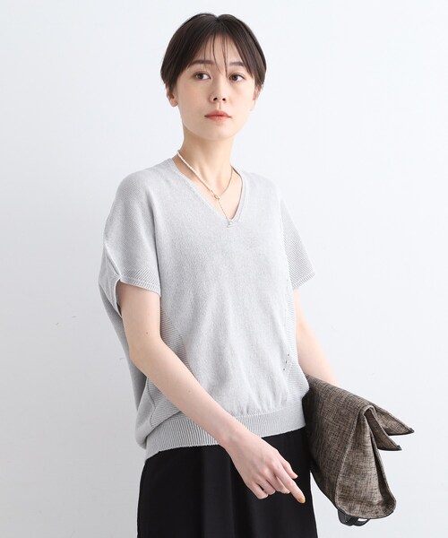 【新品】INDIVI セーラーカラーニットプルオーバー 洗える 38 ベージュ STORY 4月号掲載商品/洗える】セーラーカラーニットプルオーバー