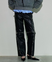 MAISON SPECIAL パンツ Vegan Leather Cut Off Pants/ヴィーガン