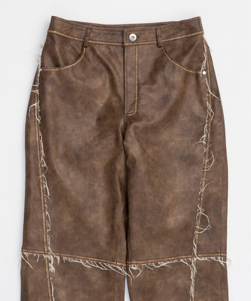 SALE】Vegan Leather Cut Off Pants