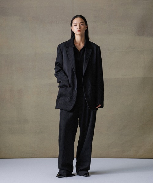 ADAM ET ROPÉ ワッシャー ウールギャバ テーラードジャケット ADAM ET ROPE'（アダムエロペ） ジャケット テーラードジャケット