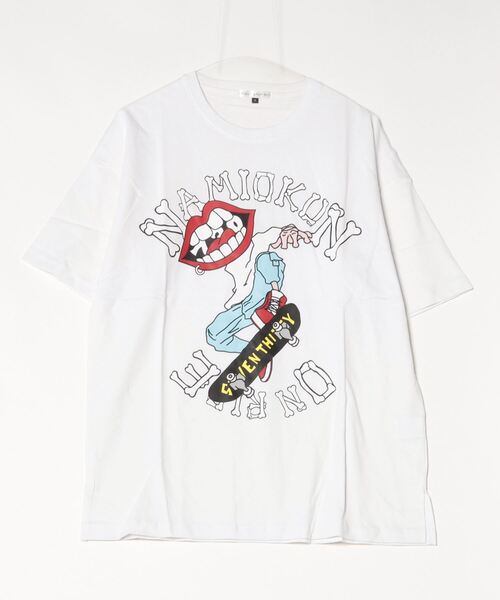 rｅビッグTシャツ ビッグシルエット鹿の子Tシャツ メンズ(M ホワイト): トップス｜Right