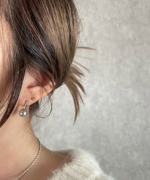H.TOKYO ピアス × mimi /シルバーパールピアス レディース : ZOZOTOWN