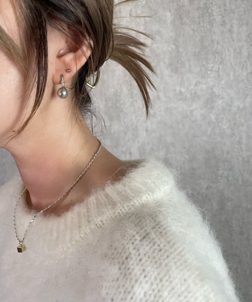 H.TOKYO ピアス × mimi /シルバーパールピアス レディース : ZOZOTOWN