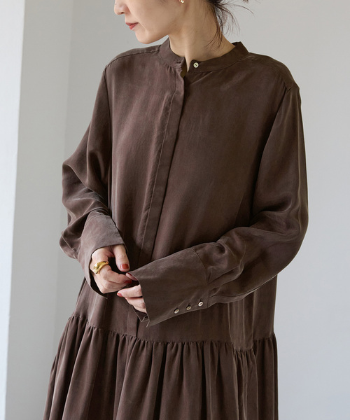 VERMEIL par iena ワンピース 「WEB・一部店舗限定」キュプラ