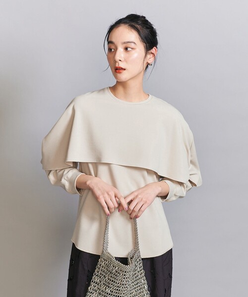 tシャツ 「WEB限定 Wardrobe DAILY MINIMAL」ケープフリル レイヤーカットソー レディース BEAUTY＆YOUTH UNITED ARROWS tシャツ 「WEB限定 Wardrobe DAILY