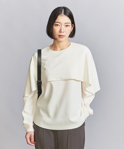 tシャツ 「WEB限定 Wardrobe DAILY MINIMAL」ケープフリル レイヤーカットソー レディース BEAUTY＆YOUTH UNITED ARROWS tシャツ 「WEB限定 Wardrobe DAILY