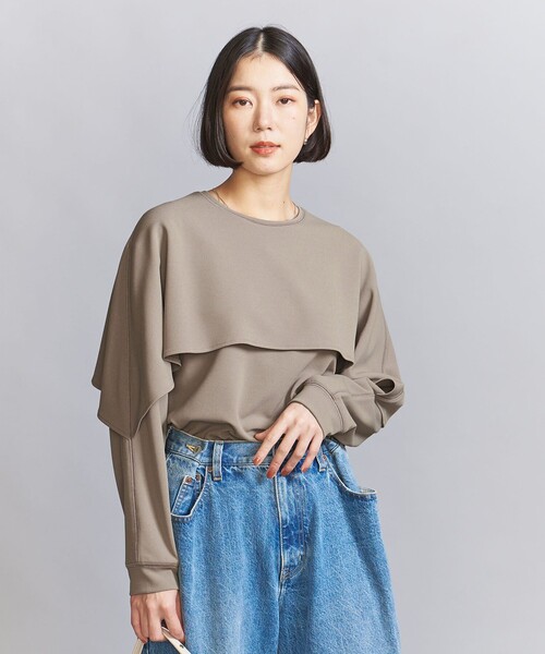 tシャツ 「WEB限定 Wardrobe DAILY MINIMAL」ケープフリル レイヤーカットソー レディース BEAUTY＆YOUTH UNITED ARROWS tシャツ 「WEB限定 Wardrobe DAILY