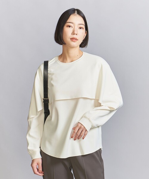 BEAUTY & YOUTH ケープフリル レイヤーカットソー タグ付き 新品 BEAUTY＆YOUTH UNITED ARROWS tシャツ 「WEB限定 Wardrobe DAILY