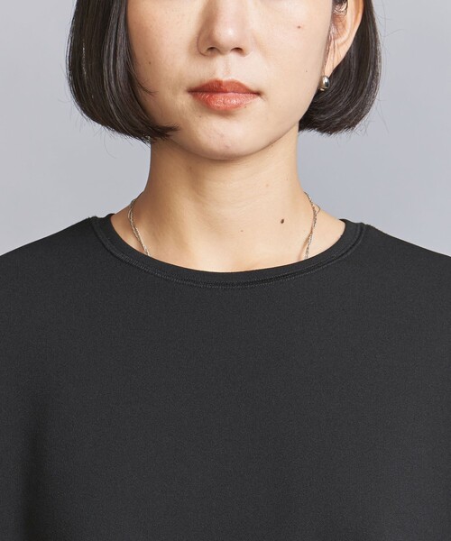 n_u3さまBEAUTY &YOUTHケープフリル レイヤーカットソーブラック WEB限定 Wardrobe DAILY MINIMAL】ケープフリル レイヤー