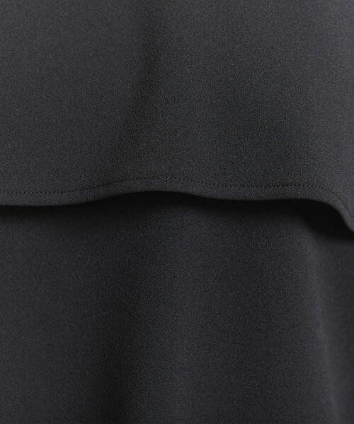 n_u3さまBEAUTY &YOUTHケープフリル レイヤーカットソーブラック WEB限定 Wardrobe DAILY MINIMAL】ケープフリル レイヤー