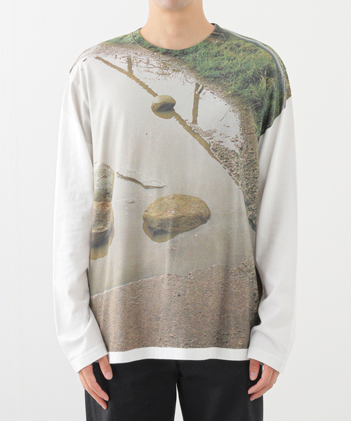tシャツ seya. (セヤ) PRINTED LONG T-SHIRT SG07123J19 メンズ 