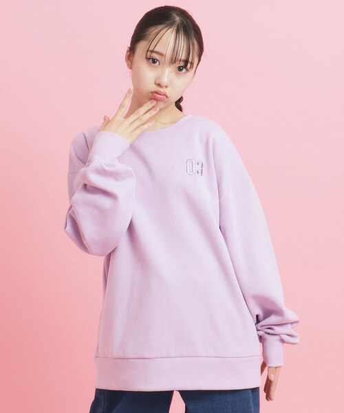 ゆんママ★今季新作ピンクラテ★くまプリント裏起毛スウェット 140他 PINK-latte トレーナー 「人気シリーズ」クマ 裏起毛スウェット