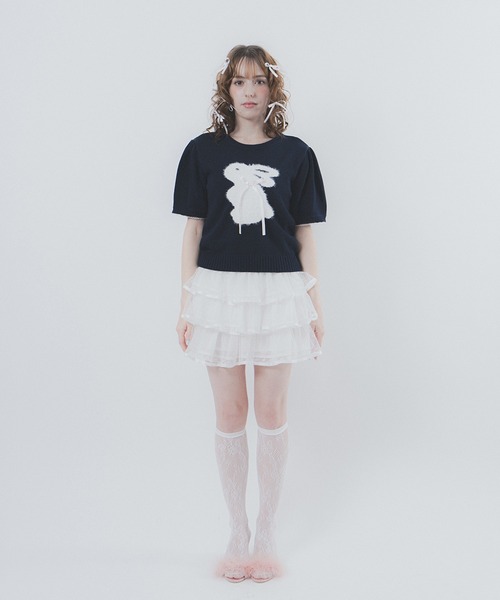 Lolime by mellfy memory ニット セーター FANCY BUNNY ニットトップス