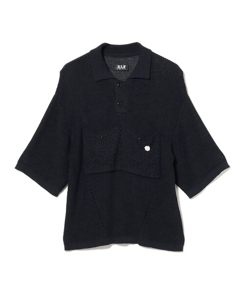 新品　FAKE AS FLOWERS FAF ポロシャツ　ポロニット　Lサイズ ポロシャツ FAF(Fake As Flowers) / Knit Polo メンズ