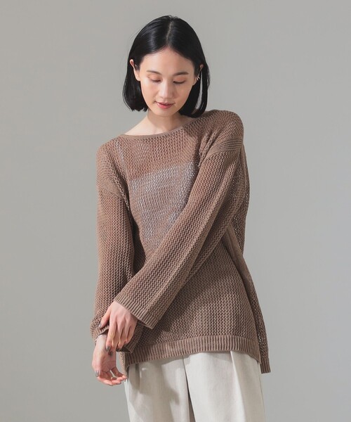 Demi-Luxe BEAMS ニット セーター ギマコットン ロングスリーブ