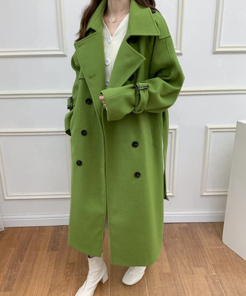 「ABITOKYO」 チェスターコート FREE ブルー レディース_画像6