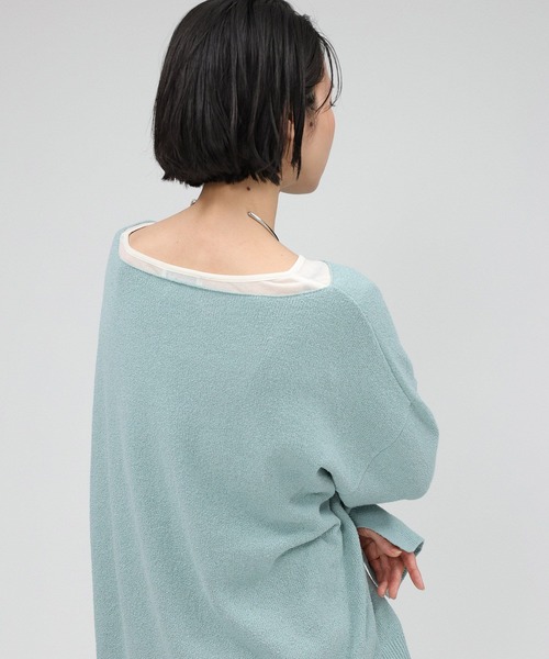 まる　BABYLONE ブークレーボートネックプルオーバー セール】ブークレボートネックプルオーバー（ニット/セーター
