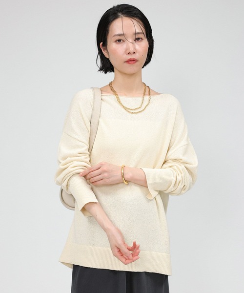 まる　BABYLONE ブークレーボートネックプルオーバー BABYLONE｜ブークレボートネックプルオーバー | Rakuten Fashion