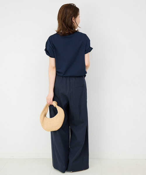 SLOBE IENA パンツ リネン混リボンパンツ レディース : ZOZOTOWN