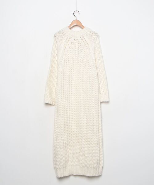 「BABYLONE」 ニットワンピース 38 オフホワイト レディース_画像2