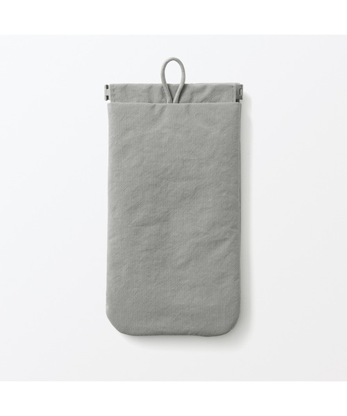 無印良品（MUJI） ポーチ リンクルナイロン 片手で開くフラットポーチ