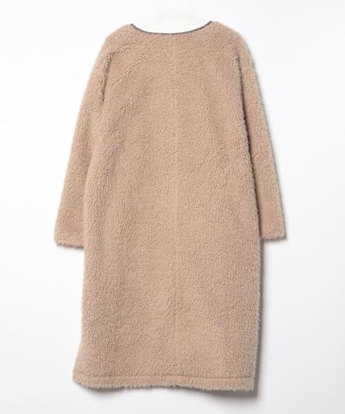 「CAROLINA GLASER」 ノーカラーコート - ブラウン レディース_画像2