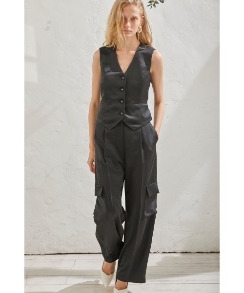 Estella.K カーゴパンツ Connell Satin Pants サテンカーゴパンツ