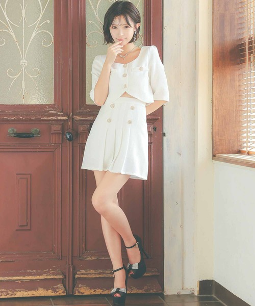 ミニワンピ/セットアップ/キャバドレス/ Tika（ティカ） セットアップ キャバドレス セットアップ 五分袖