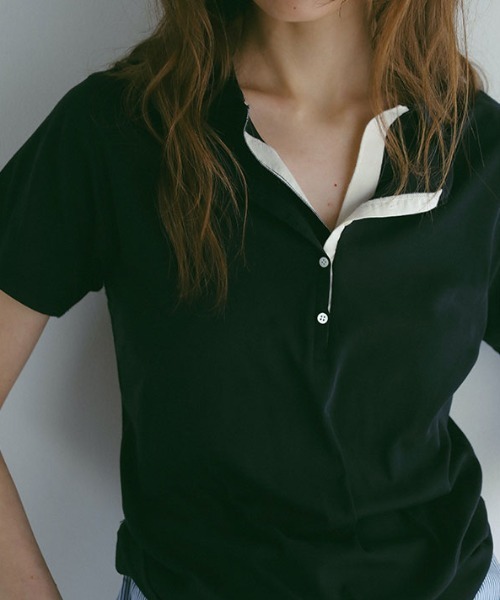 ETRE TOKYO tシャツ ヘンリーポロレイヤードセットプルオーバー