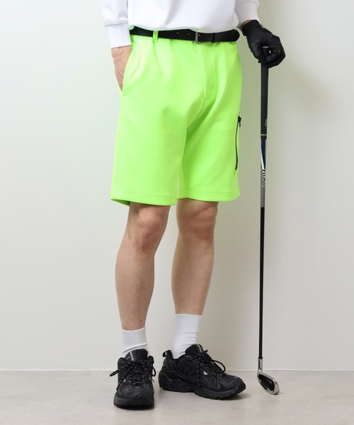 STELLA77GOLF パンツ 蛍光カラーゴルフショートパンツ メンズ