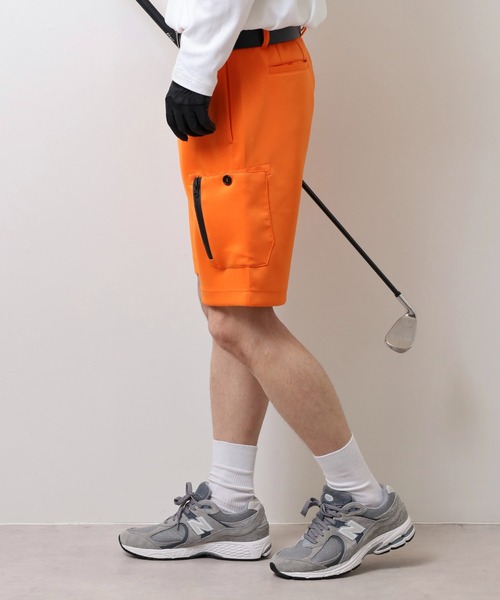 STELLA77GOLF パンツ 蛍光カラーゴルフショートパンツ メンズ