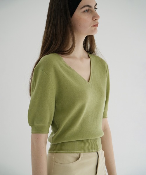 CLANE（クラネ） ニット セーター LINE V NECK KNIT TOPS レディース