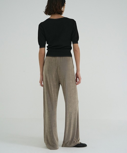 CLANE  Vネックニット グレー 美品 CLANE（クラネ） 正規商品 トップス フリル Vネック ニットトップス