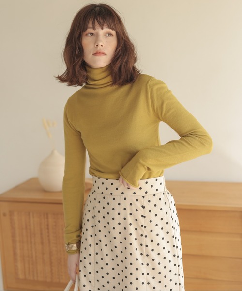 「ANGIE」 タートルネックニット MEDIUM ホワイト系その他 レディース_画像2