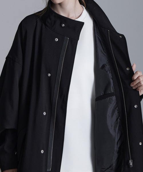 「LOOSE」 モッズコート S チャコールグレー メンズ_画像2