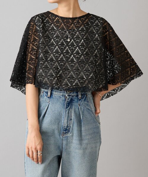 BEARDSLEY ブラウス シャツ 「15 quinze」リネンレースポンチョ
