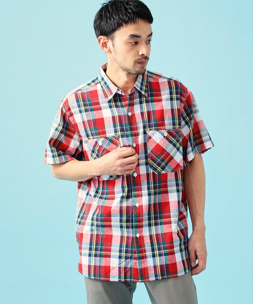 EDWIN（エドウィン） シャツ 半袖 チェックシャツ 半袖 メンズ