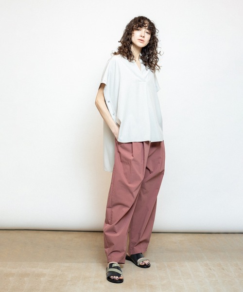 OSMOSIS パンツ タックカーブパンツ レディース : ZOZOTOWN