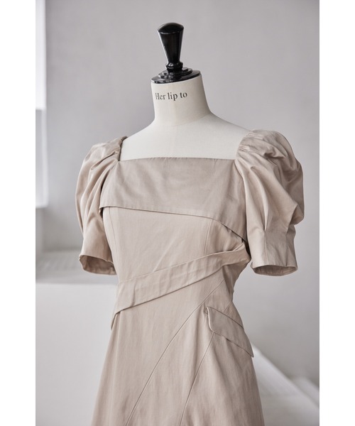 Her lip to ワンピース Troncais Puff Sleeve Dress : ZOZOTOWN