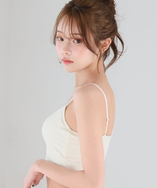 aimerfeel 超楽ソフトワイヤーキャミソール チャコールグレー ３枚セット エアリークール 美シルエット ブラトップ (ソフトワイヤー)[品番