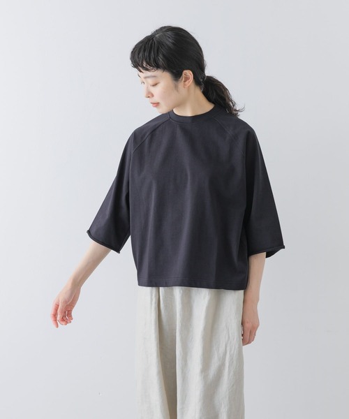 かぐれ tシャツ 5分袖ラグランカットソー レディース : ZOZOTOWN