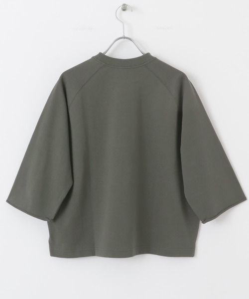tシャツ ラフステア天竺5分袖ラグランプルオーバー レディース quadro tシャツ ラフステア天竺5分袖ラグランプルオーバー