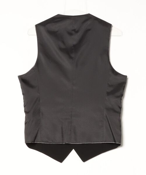 【美品】スーツセレクト　ベスト ブラウン　リバーシブル　　グレーブラック SUIT SELECT】スーツセレクト ベスト リバーシブル ブラウン