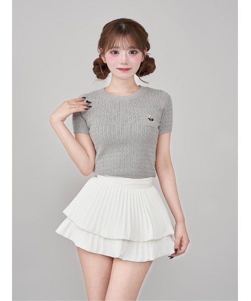 ニット セーター Dベアケーブルニットトップス レディース Darich ニット セーター Dベアケーブルニットトップス